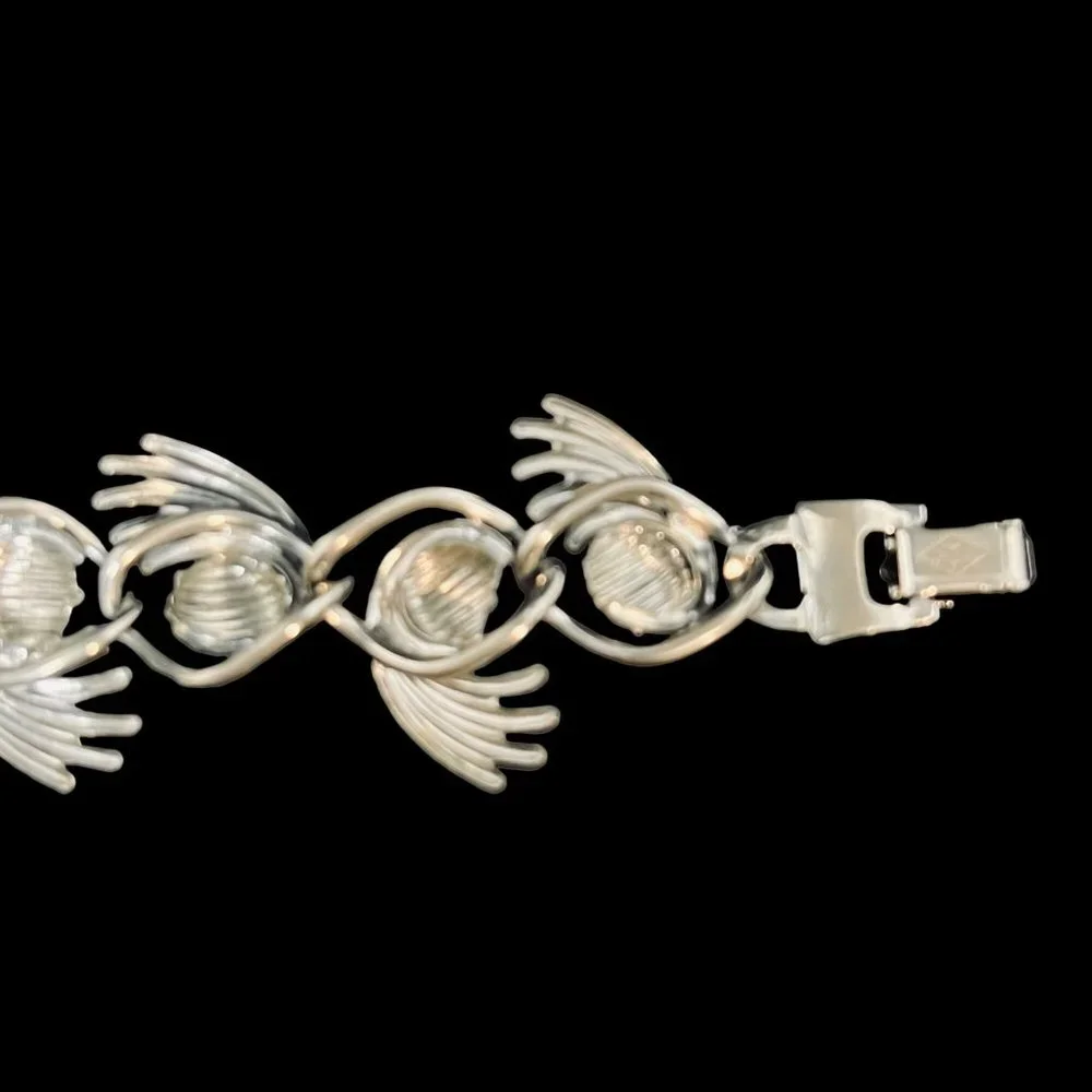 Vintage Ballou Silver Tone Comet Link Bracelet (4998) - Picture 7 of 8